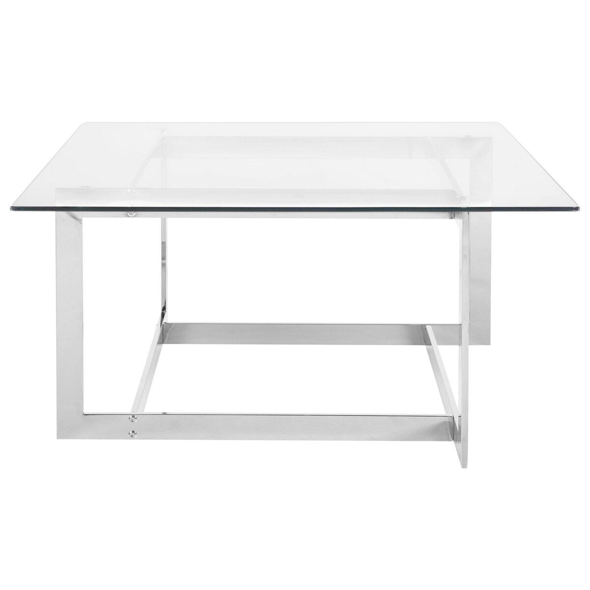 Stolik kawowy CRYSTAL Szkło hartowane Srebrny