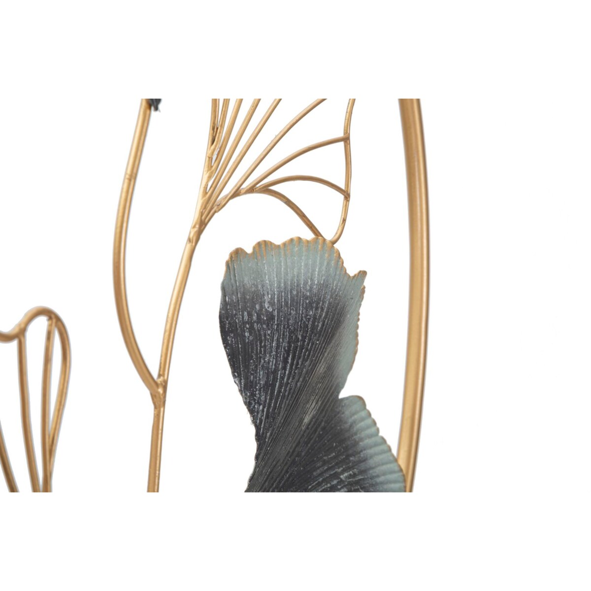 Panel ścienny metalowy FLOWER, złoty, Ø 45,5 cm