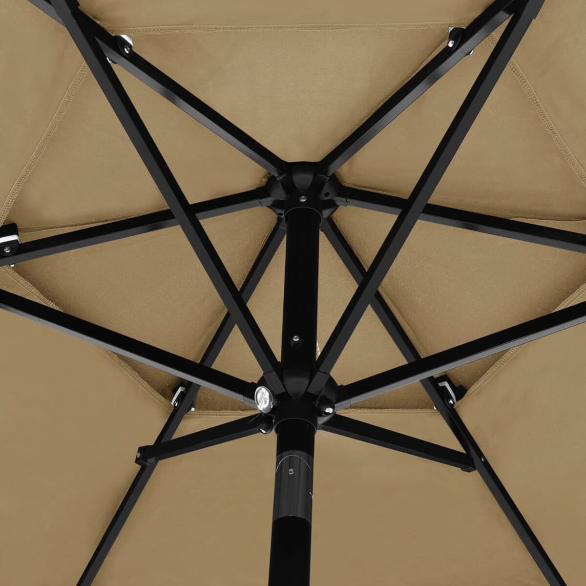 vidaXL 3-poziomowy parasol na aluminiowym słupku, taupe, 2,5 m