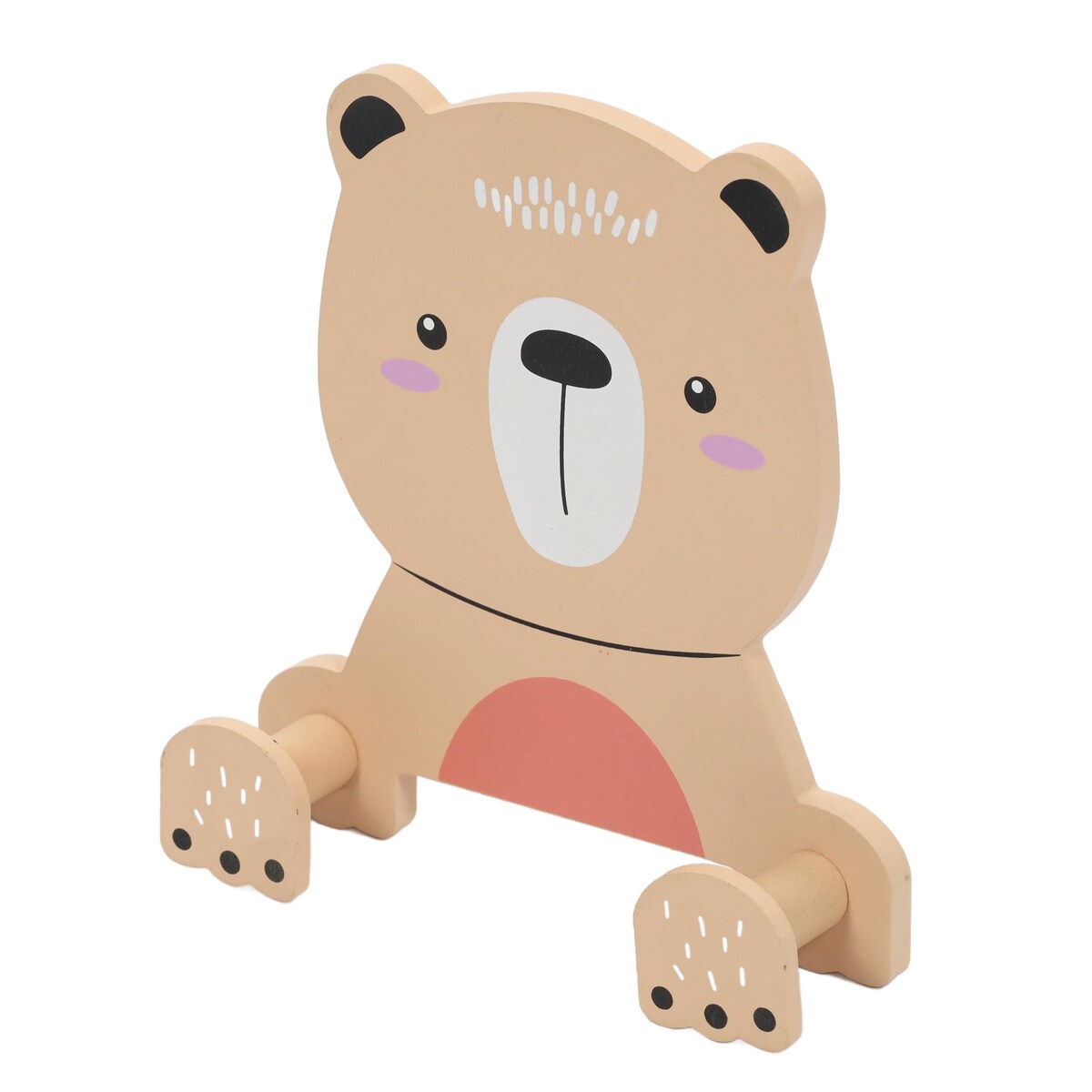 Wieszak na ubrania do pokoju dziecka Zwierzaczek z łapkami, 14 x 4,5 x 17 cm