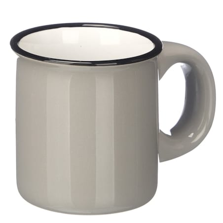 Komplet 6 filiżanek do espresso na stelażu 100 ml PRESSO szary