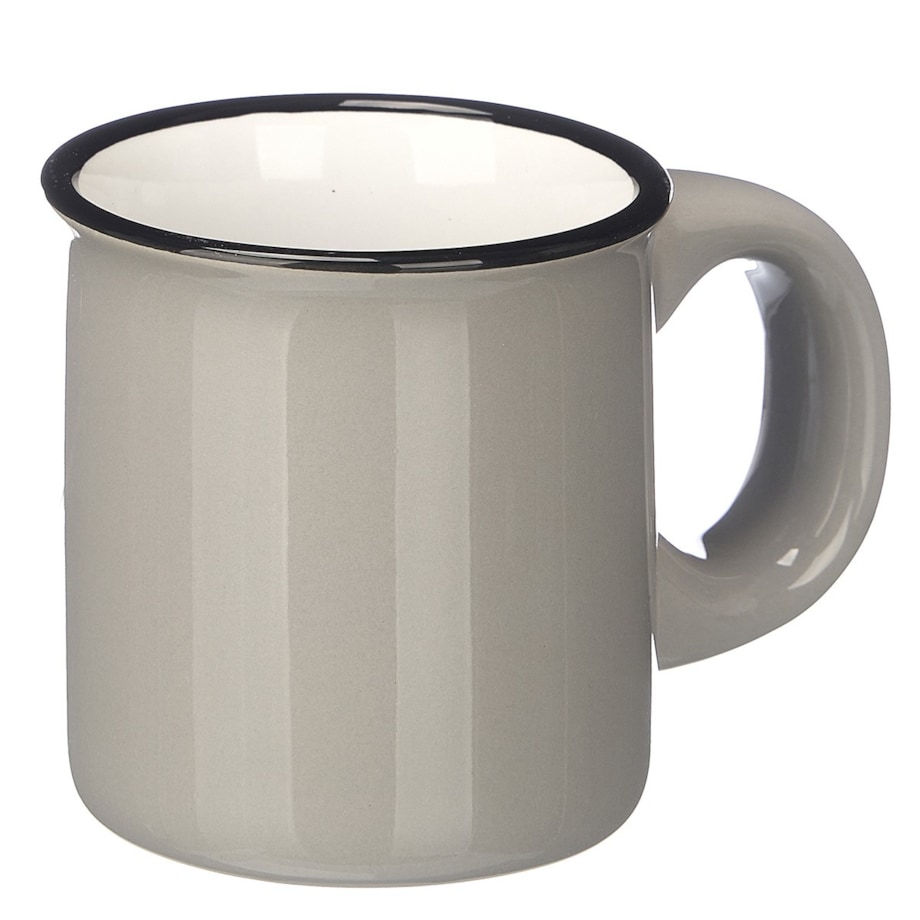 Komplet 6 filiżanek do espresso na stelażu 100 ml PRESSO szary