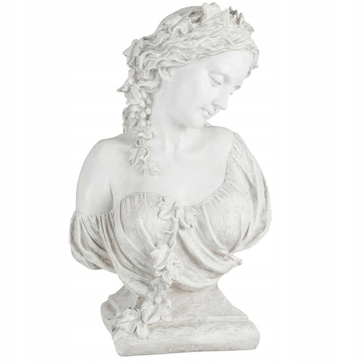 FIGURKA DEKORACYJNA RZEŹBA GRECKA DO SALONU DOMU DUŻA 50cm BIAŁA OZDOBA