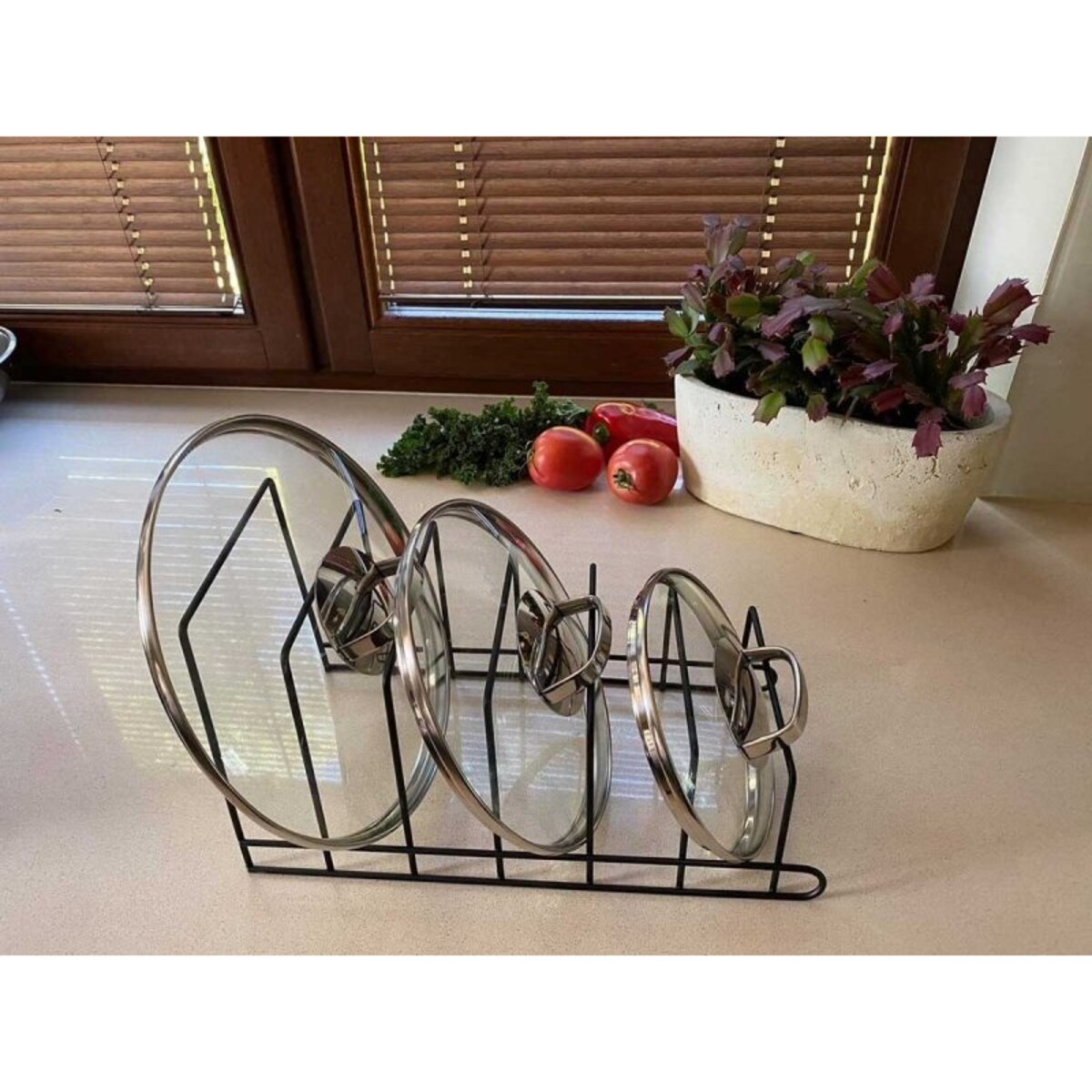 Organizer Stojak Uchwyt Podstawka Na Pokrywki 1701