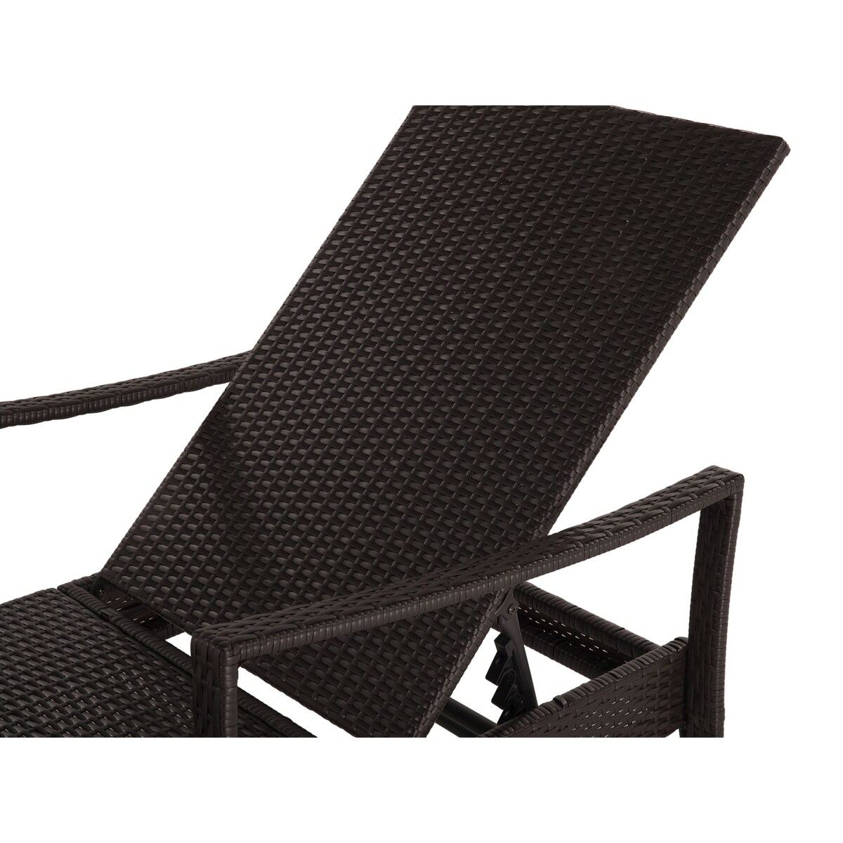 Leżak ogrodowy z technorattanu brązowy VASTO