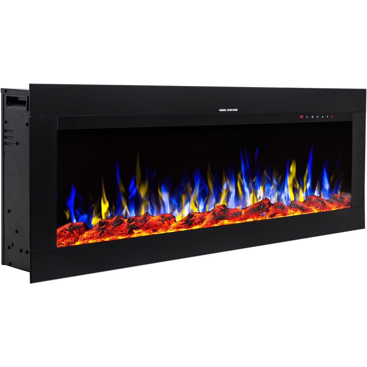 Kominek elektryczny AFLAMO Diamond 115 - do zabudowy - 114x45x17 cm - kominek LED z funkcją grzania 750/1500 W