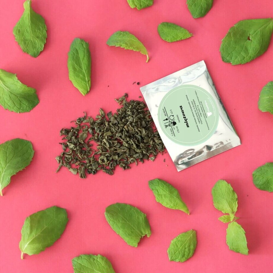 Herbata zielona sypana MIĘTOWA o silnie miętowym smaku PREMIUM Cup&You - herbata liściasta sypana mieszanka napar susz - gotowa na prezent upominek