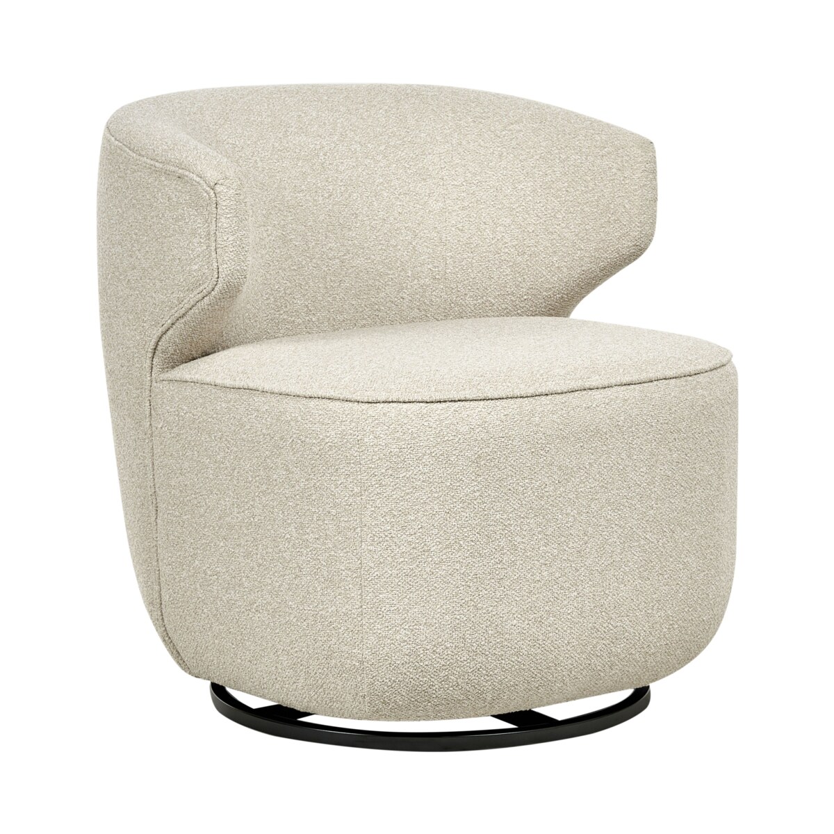 Fotel obrotowy MOLLEBY Boucle Jasnobeżowy