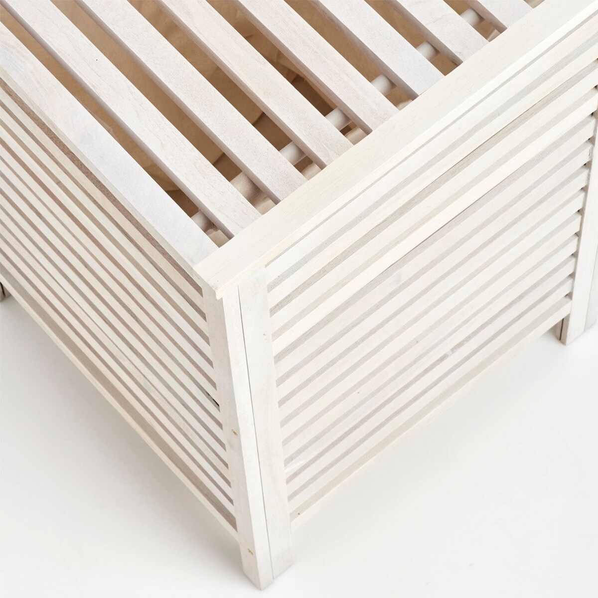 Kosz na pranie drewniany, skrzynia, ZELLER