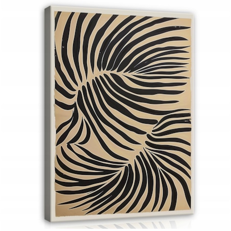 OBRAZ BOHO LIŚCIE BRĄZOWY NA PŁÓTNIE ŚCIANĘ DO SYPIALNI SALONU 60x40