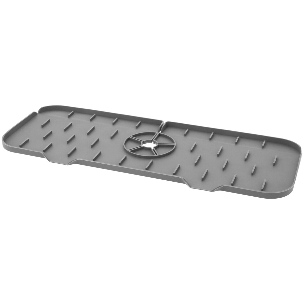 Uniwersalna mata ociekowa silikonowa do zlewu zlewozmywaka 36,5 x 14 cm BRUNBESTE BB-3247 szara