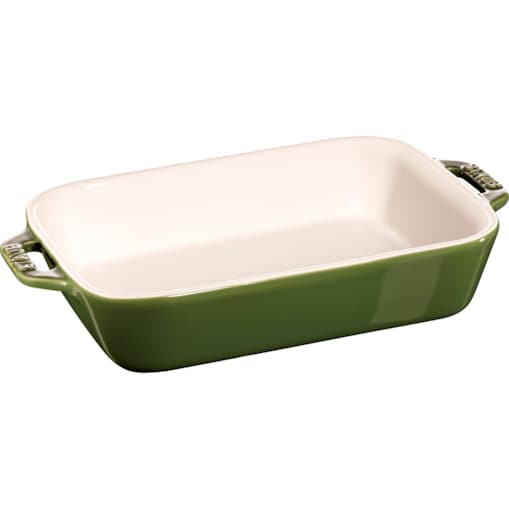 Prostokątny półmisek ceramiczny Staub - 2.4 ltr, Zielony
