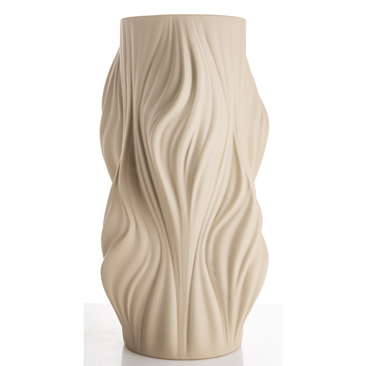 Wazon porcelanowy 35,5x17,5x17,5 cm TWISSTIE beżowy