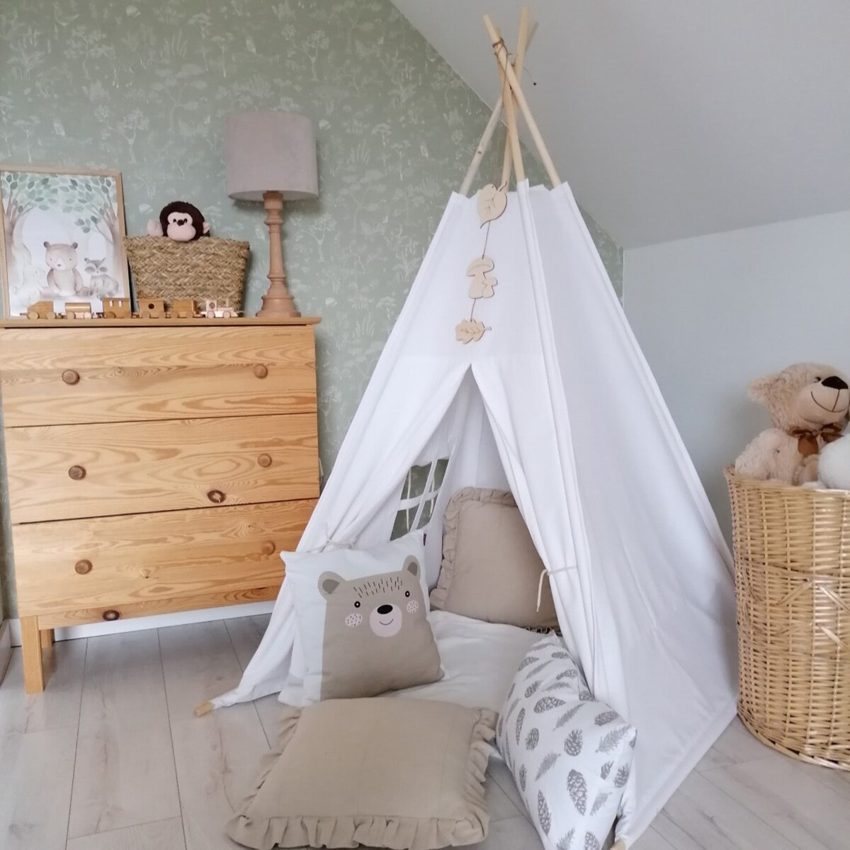 Tipi, biały, 110 x 110 x 155 cm, Cotton Story