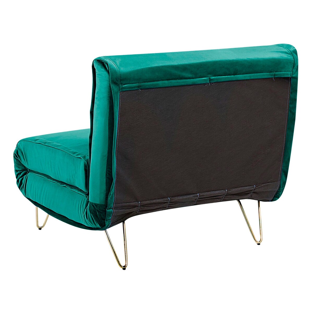 Sofa welurowa rozkładana ciemnozielona VESTFOLD