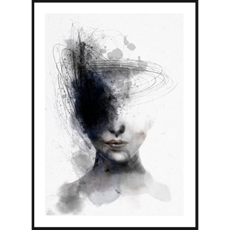 Poster Story, Plakat, Obraz - Kobieta z Kosmicznymi Myślami, wymiary 60 x 84 cm