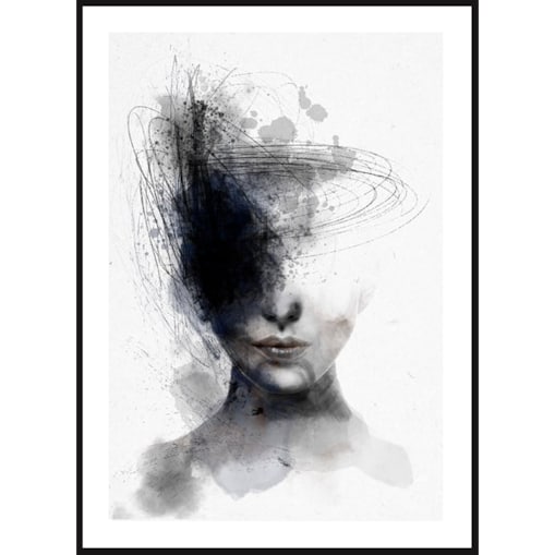 Poster Story, Plakat, Obraz - Kobieta z Kosmicznymi Myślami, wymiary 60 x 84 cm