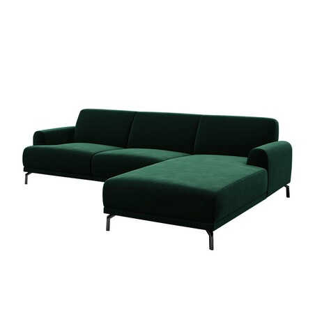 Sofa narożna Puzo Ciemnozielona