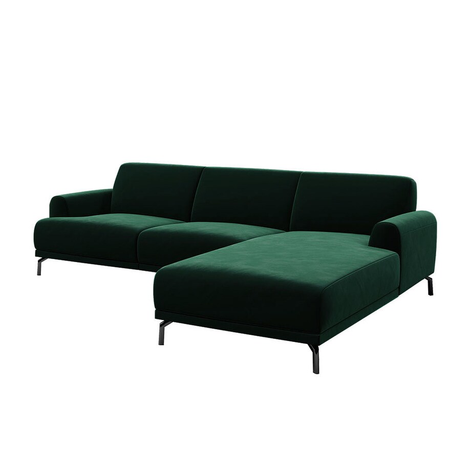 Sofa narożna Puzo Ciemnozielona