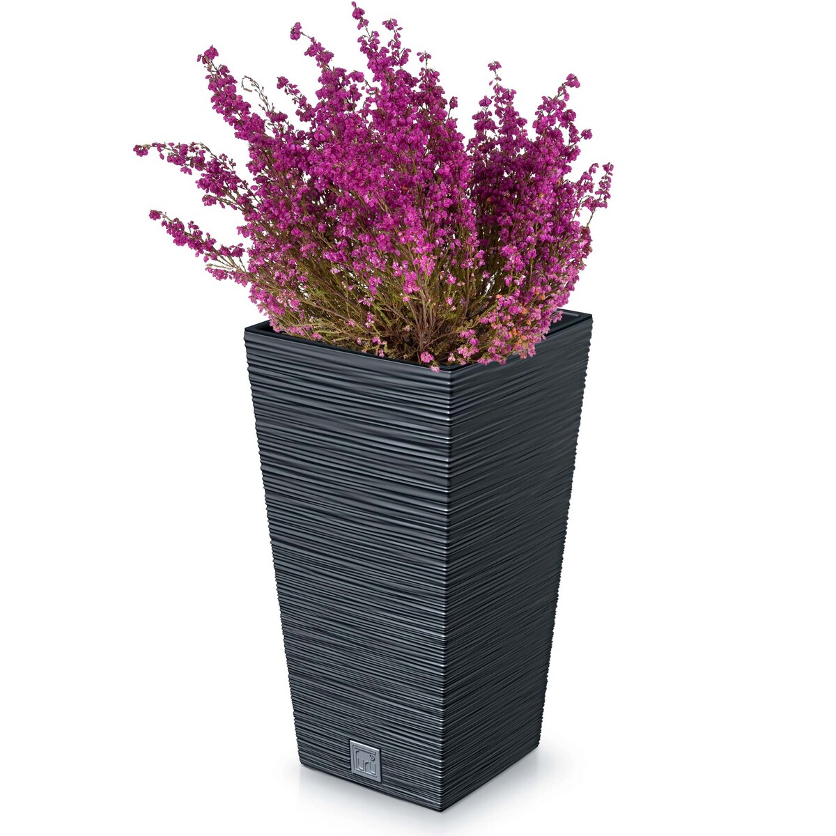 Doniczka Donica Ogrodowa 24 Cm Kwadratowa Na Taras Do Ogrodu Domu Antracytowa