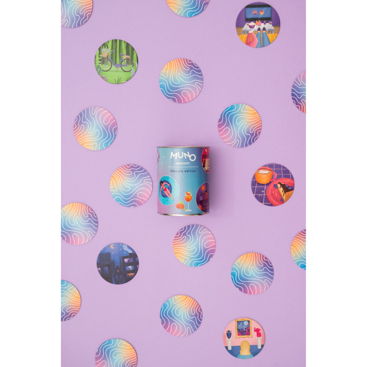 Karty MunoMemory "Lifestyle Edition" by Małgorzata Zych w ozdobnej tubie