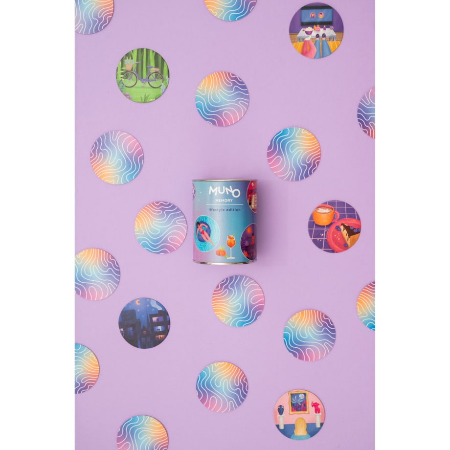 Karty MunoMemory "Lifestyle Edition" by Małgorzata Zych w ozdobnej tubie