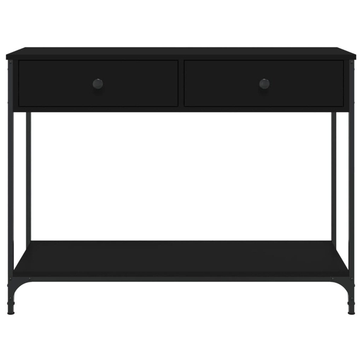 vidaXL Stolik konsolowy, czarny, 100x34,5x75 cm