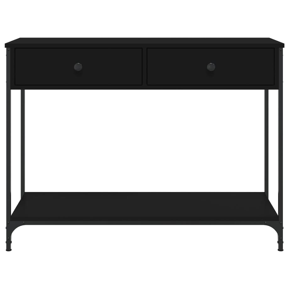vidaXL Stolik konsolowy, czarny, 100x34,5x75 cm