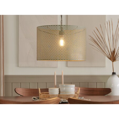 Lampa wisząca metalowa szara MEZEN