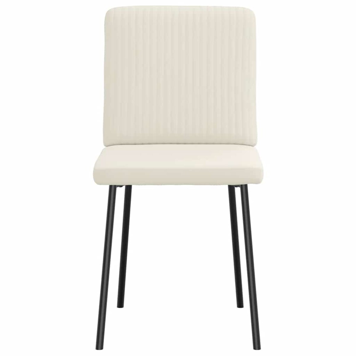 vidaXL Krzesła stołowe, 2 szt., kremowe, obite aksamitem