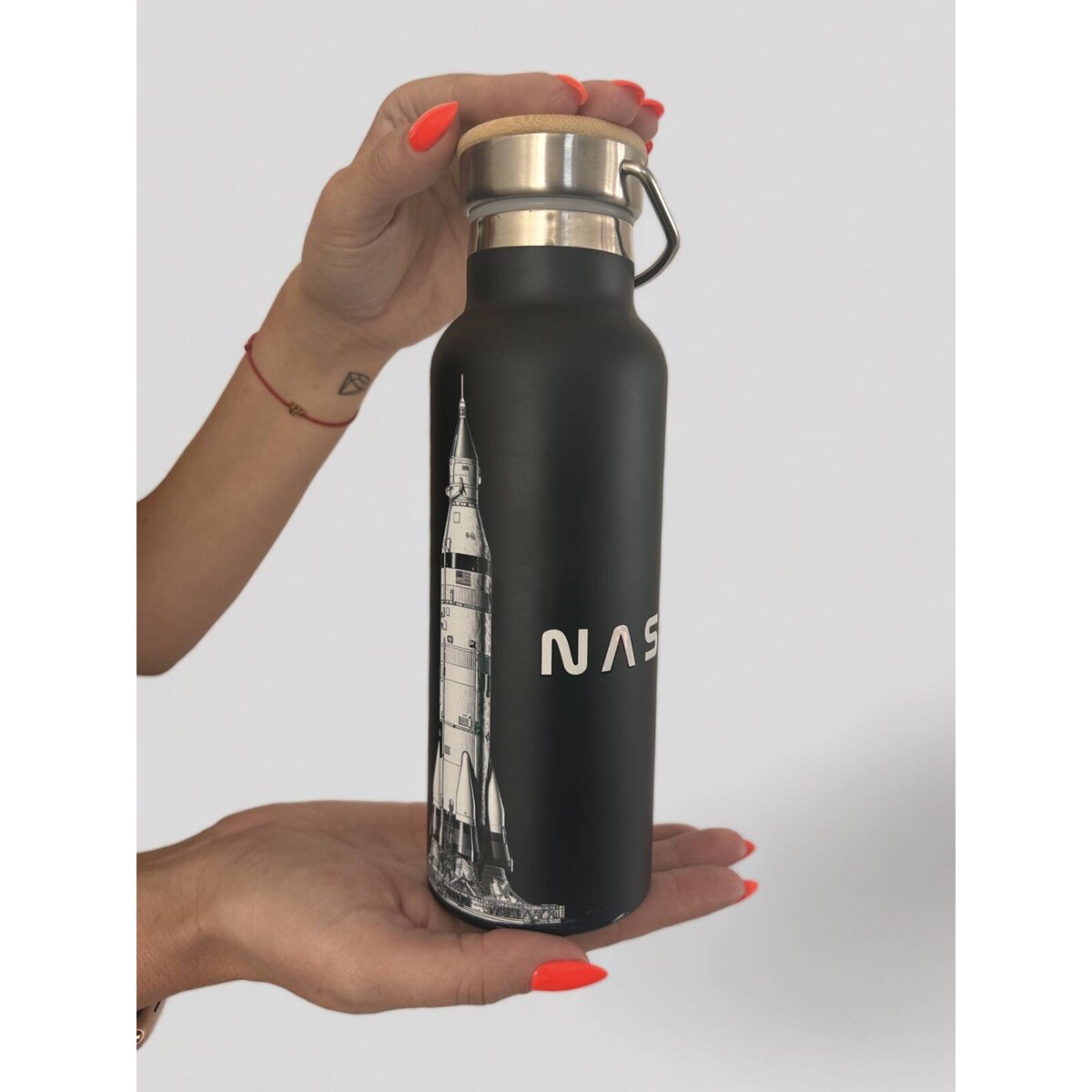 Butelka termiczna stalowa Dr.Bacty Iris - Czarna - NASA