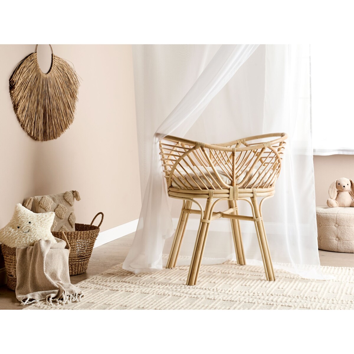 Łóżeczko dziecięce Rattan GRUISSAN 50 x 70 cm Naturalny