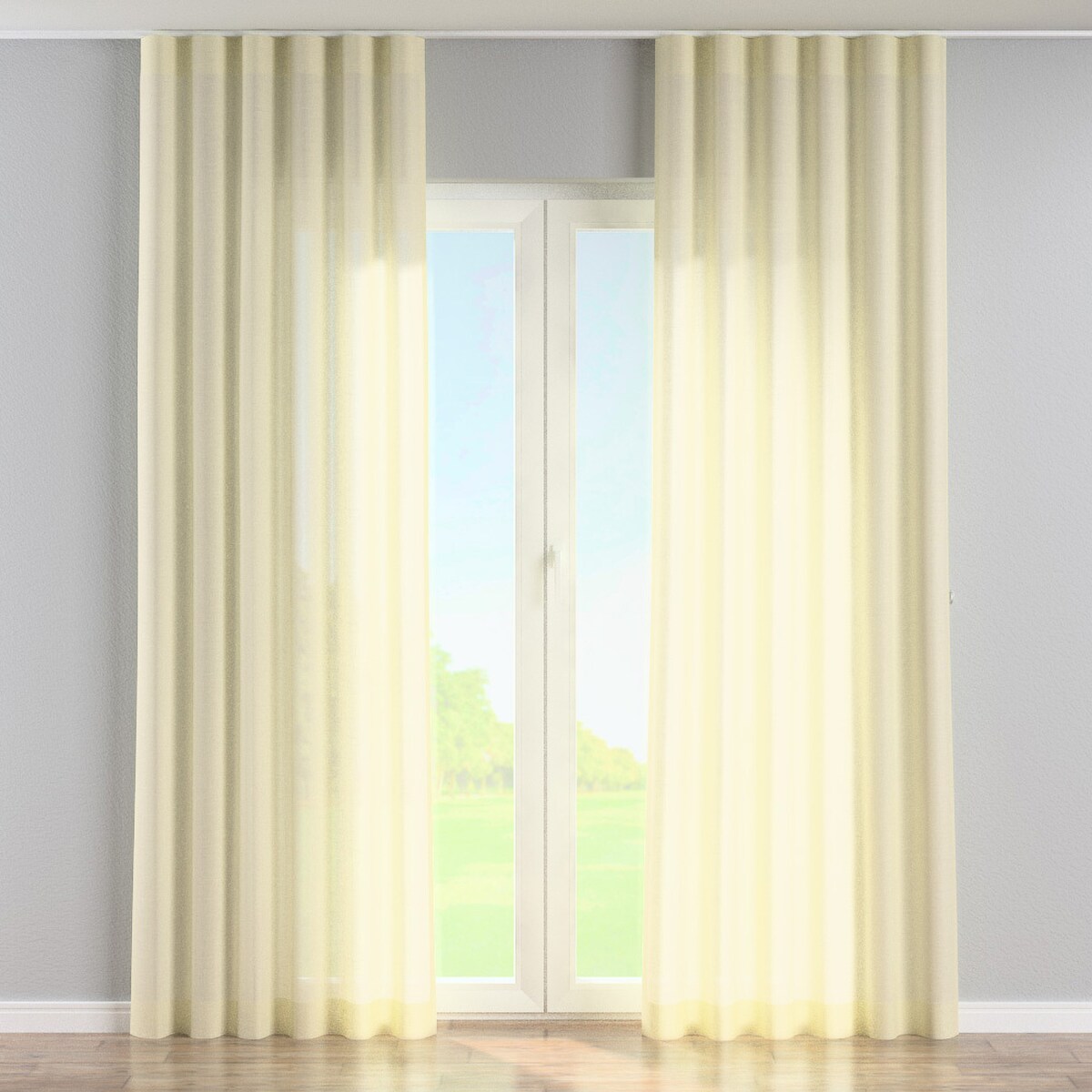 Zasłona na taśmie wave 130x245 prześwitujący ecru