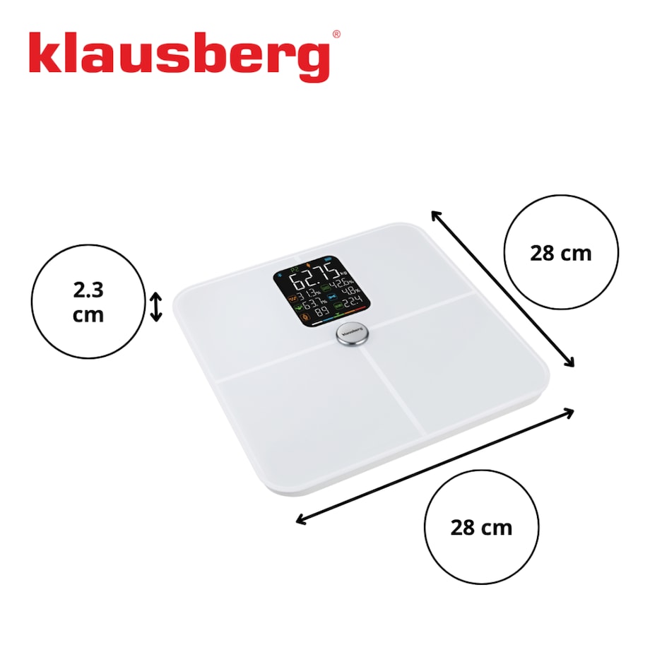 Klausberg analityczna waga łazienkowa smart KB7941