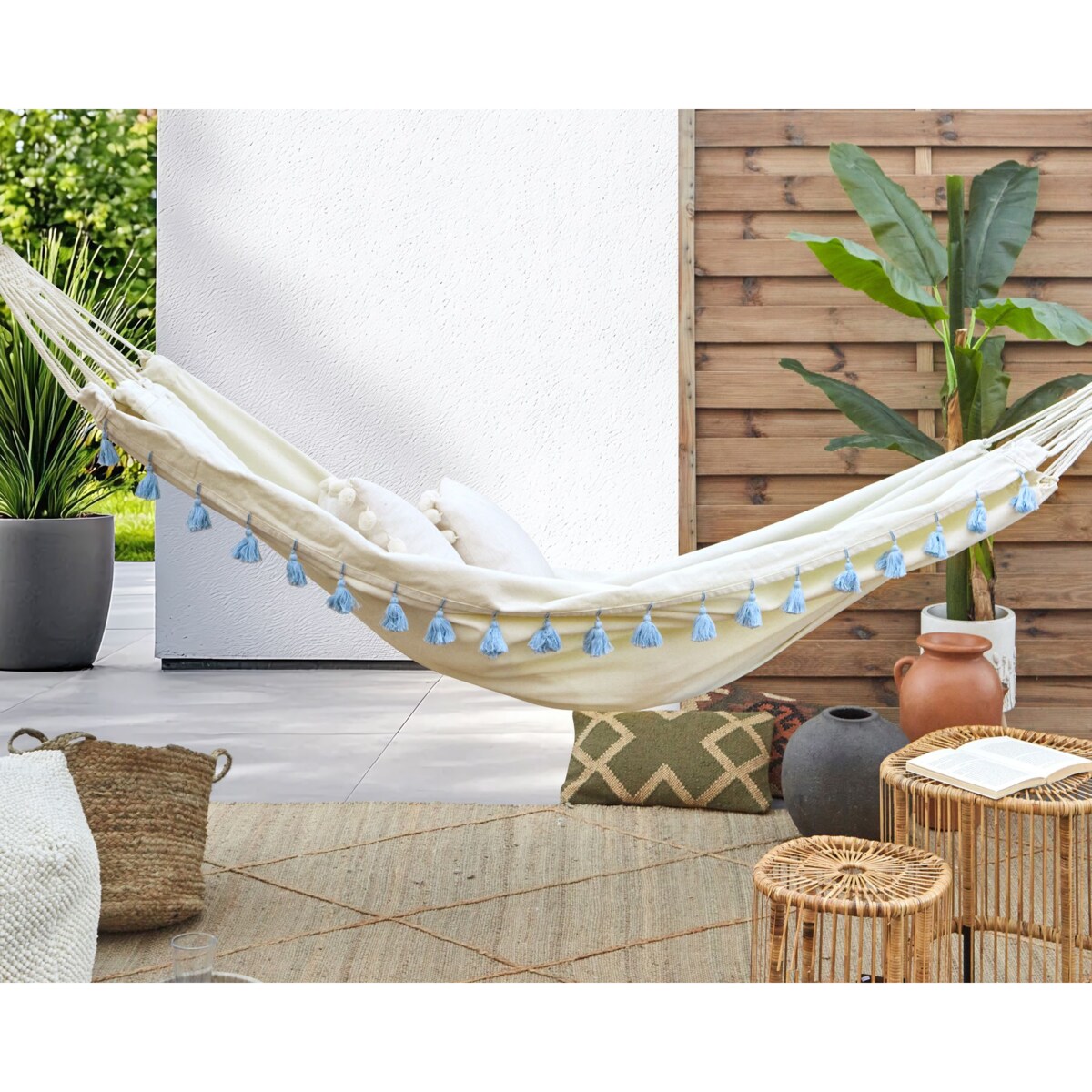 Hamak VERCELLI Bawełna Błękitny