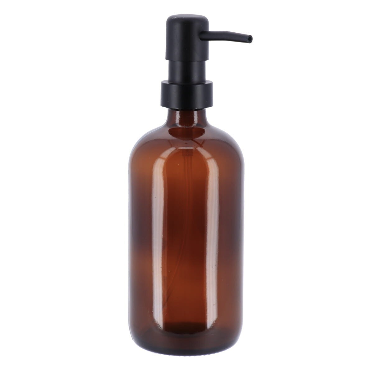 Dozownik na mydło szklany brązowy 500 ml BRONG