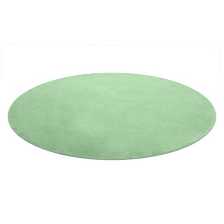 Dywan BUNNY koło zielony IMITACJA FUTRA koło 140 cm