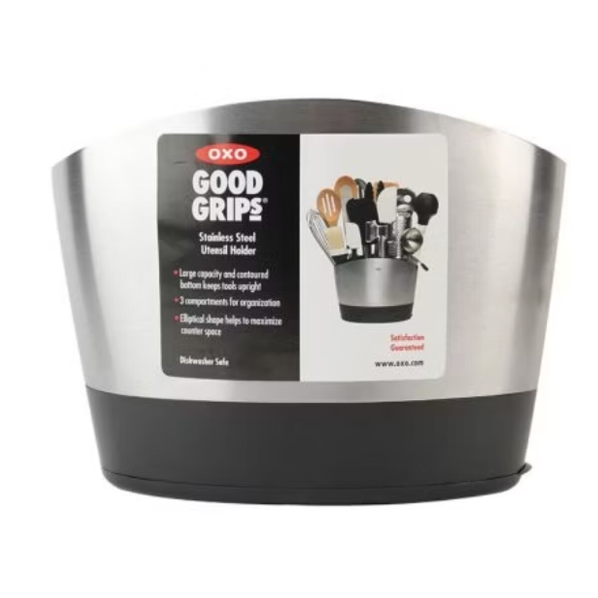 Pojemnik na narzędzia kuchenne stalowy, 21 × 12 × 16 cm, Oxo