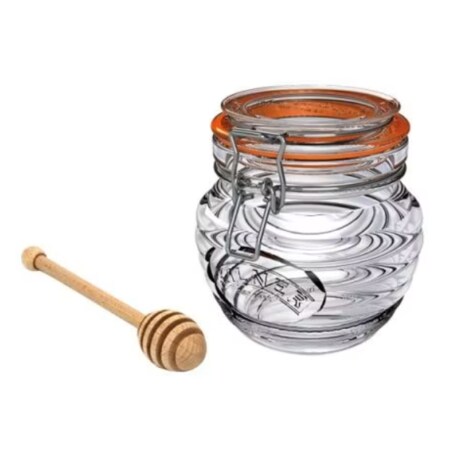 Słoik na miód z czerpakiem Clip Top, 400 ml, Kilner