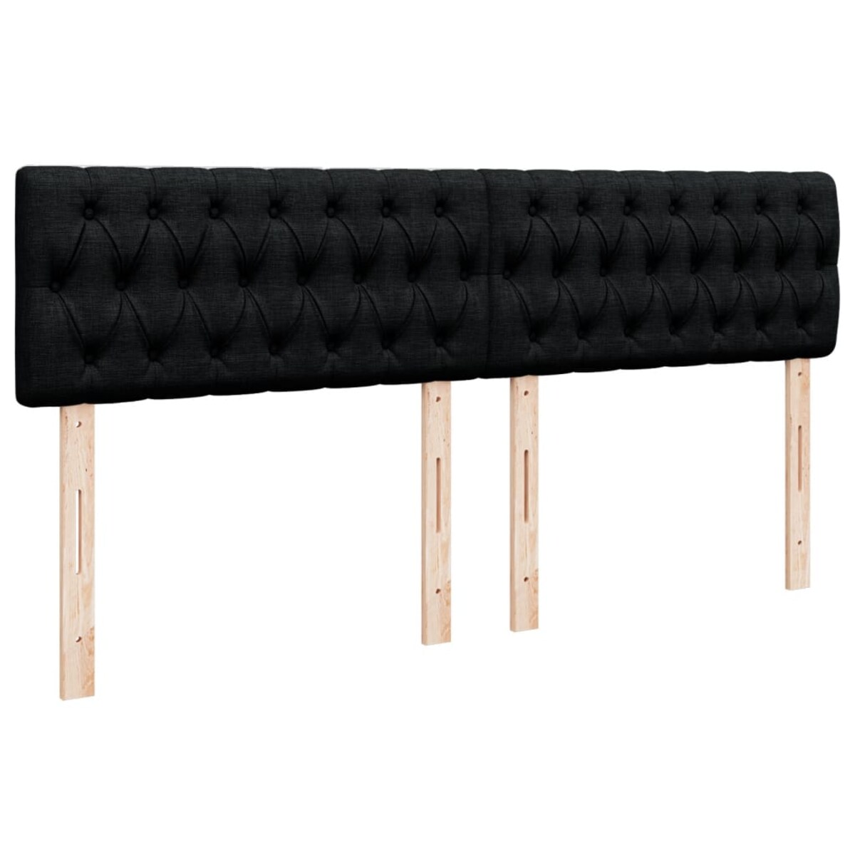 vidaXL Łóżko kontynentalne z materacem, czarne, tkanina 180x200 cm