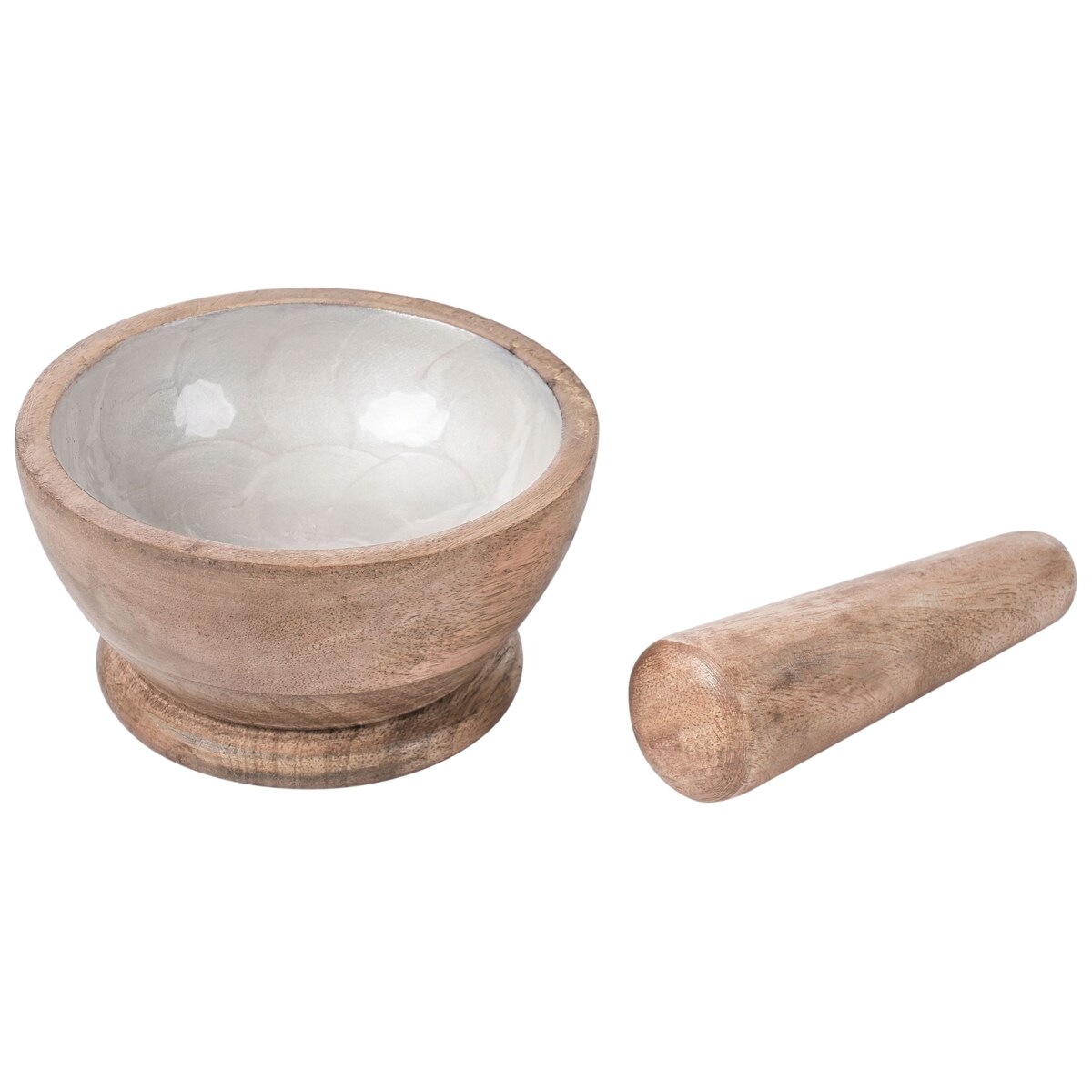 Moździerz z tłuczkiem BANHA Drewno mango Brązowy/ biały