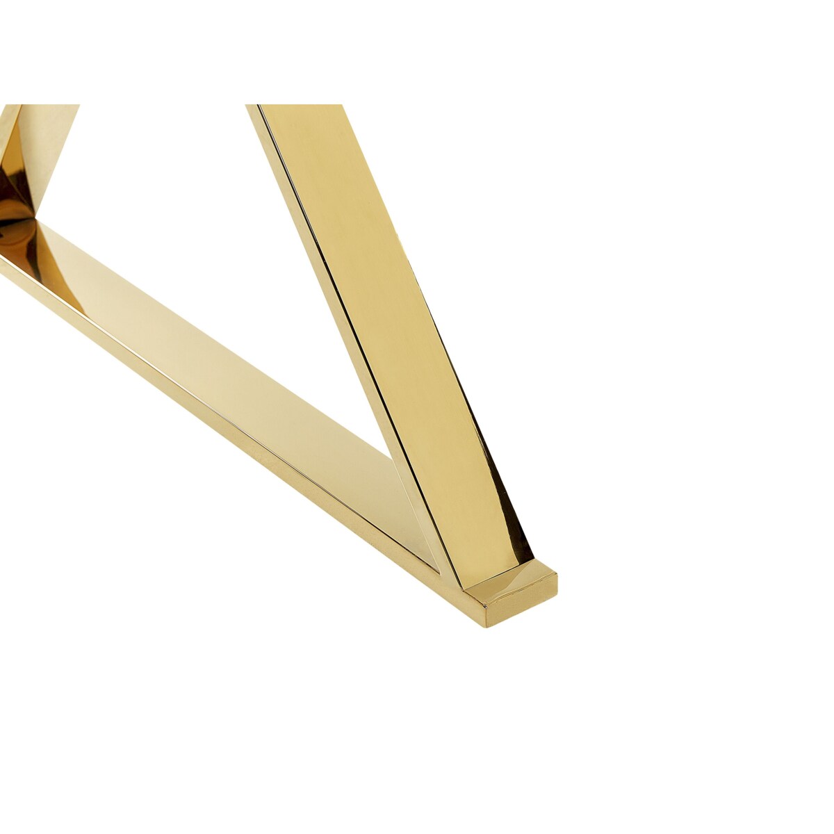 Stół do jadalni szklany 120 x 70 cm efekt marmuru ze złotym ATTICA