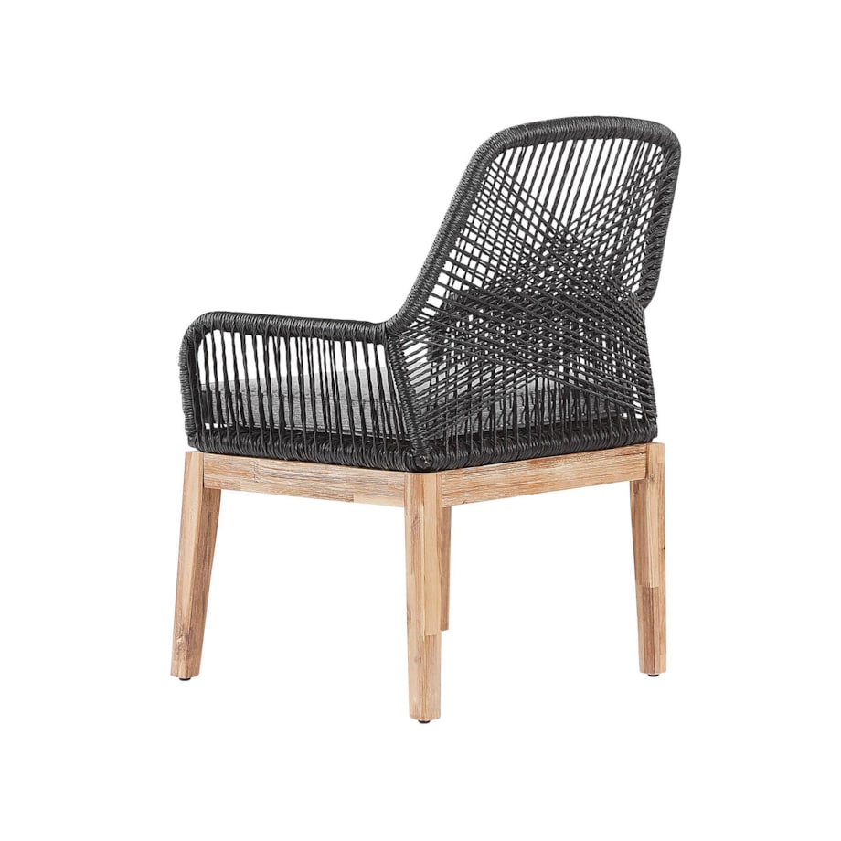 Zestaw ogrodowy dla 6 osób OLBIA z poduszkami Beton Czarny