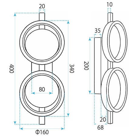 Kinkiet App1917-W Black Led Czarny, Metal, Tworzywo Sztuczne