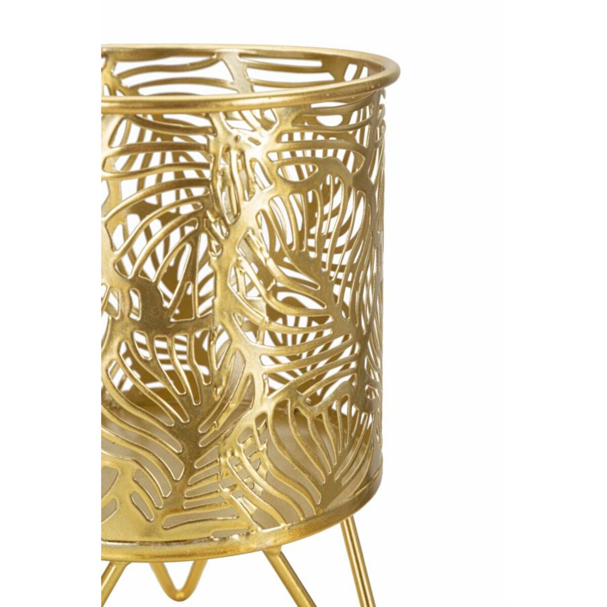 Kwietnik metalowy NATY, zestaw 2 szt., złoty, Ø 16x20 cm