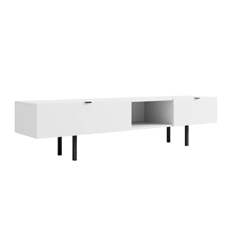 Biała szafka RTV z szufladą Skandica MYWAY / szer. 180 cm