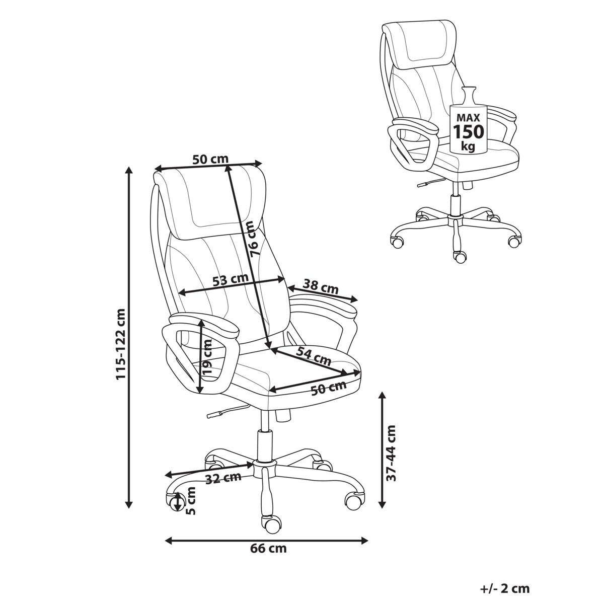 Fotel biurowy PROUD Ekoskóra Czarny
