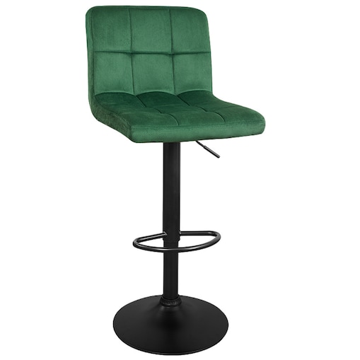 Hoker barowy obrotowy krzesło tapicerowany welurowy regulowany do wyspy