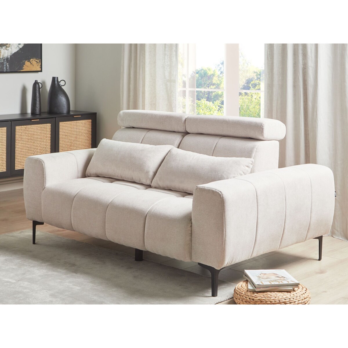 Sofa 2-osobowa beżowa VEGAMO