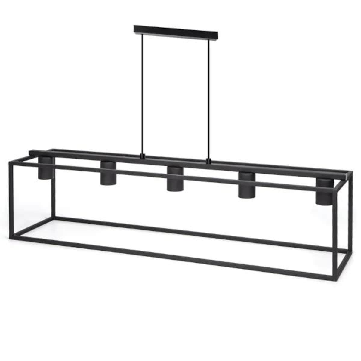 5-punktowa metalowa lampa wisząca, e27 loft 125 cm